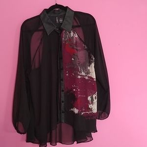 Sheer Black Blouse